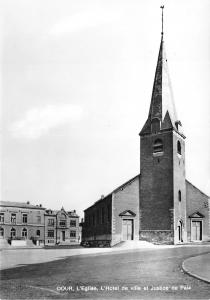 BR19654 Dour l eglise l hotel de ville et justice de paix  belgium