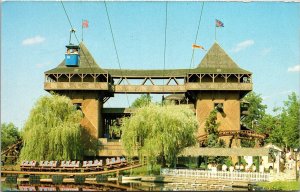 Western Fort Skyride, Six Flags Great Adventure Jackson NJ Postcard V53