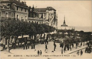 CPA Biarritz Place Ste Eugenie,Eglise et Kiosque de la Musique FRANCE (1126702)