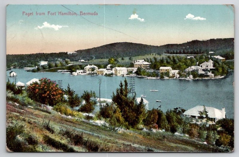Bermuda Paget From Fort Hamilton Postcard B46