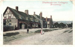 Vintage Postcard 1910s Shakesperian Cottages Broadway Worcestershire Midlands UK