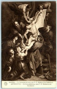 M-26934 The Descent from the Cross By Rubens at the Cathedral of Antwerp Belgium