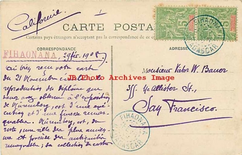 Madagascar, Tananarive, Le Carrefour Lubert et le Theatre, 1908 PM, Bazar