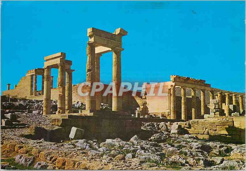 Modern Postcard Rhodes The Acropolis of Lindos