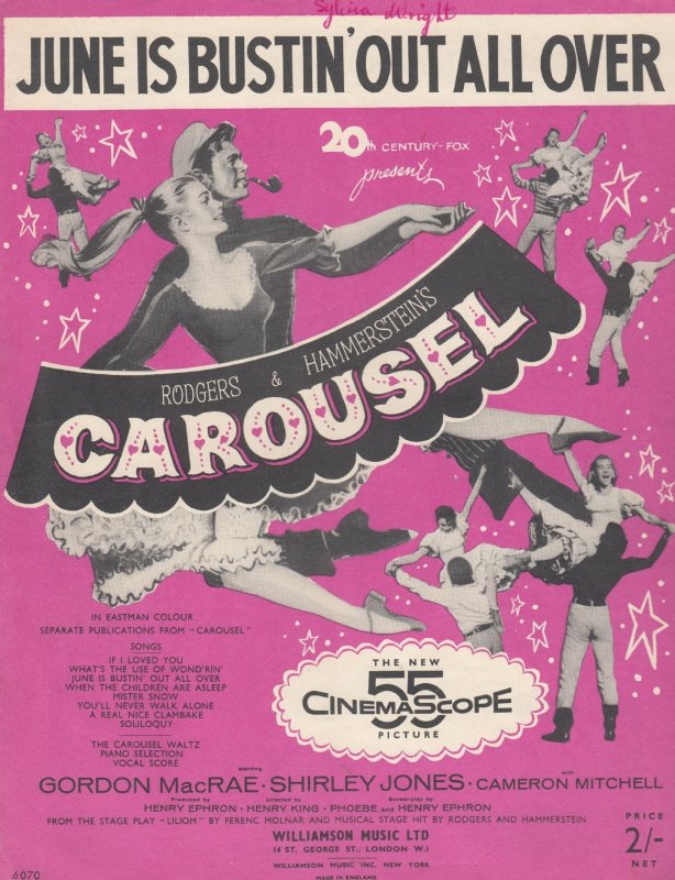 June Is Bustin Out All Over Carousel 1950s Sheet Music