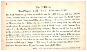 Duryea Road Wagon 1896