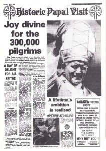 Pope Paul Baginton Leicester Papal Visit Rare Newspaper Cover