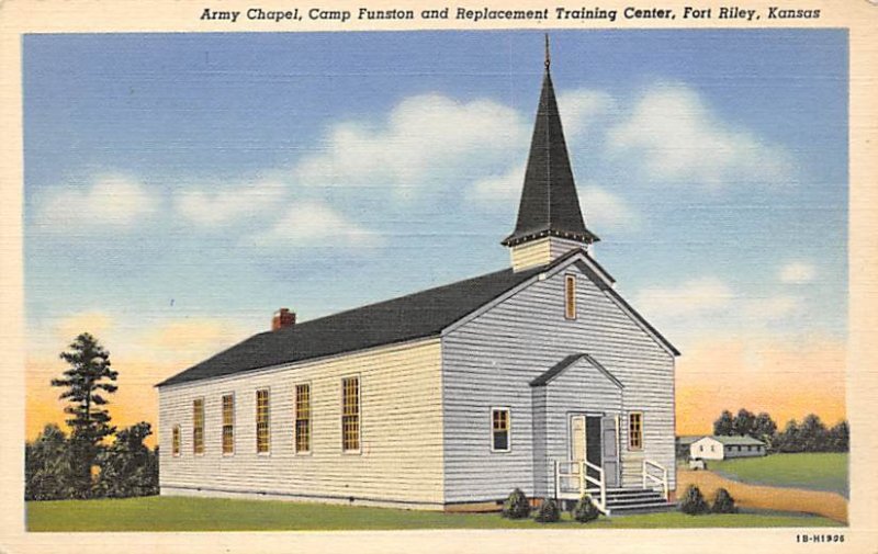 Fort Riley, KS USA Army Chapel, Camp Funston Training Center Military Camp Wr...