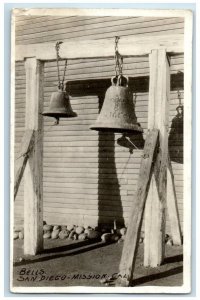 c1918 Bells View San Diego Mission California CA RPPC Photo Unposted Postcard