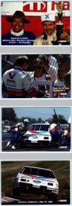 4 Postcards MARK MARTIN & JACK ROUSH Nascar Driver & Owner 1993 Valvoline Ford