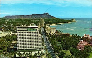 Wondrous Waikiki Diamond Honolulu Cancel Postcard WOB Note Postcard HI  