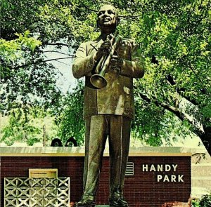 Memphis Tennessee TN W C Handy Statue Beale Street Park UNP Chrome Postcard  Q12