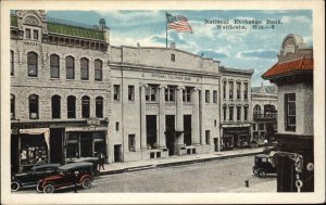 Waukesha WI National Exchange Bank Vintage Postcard 