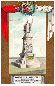 Souvenir Officiel   IIIe Centenaire de Quebec Monument Laval