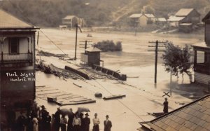 ZC1/ Hundred West Virginia RPPC Postcard c10 Flood Disaster Railroad 170