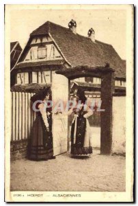 Postcard Old Alsatian Folklore Folklore Hoerdt