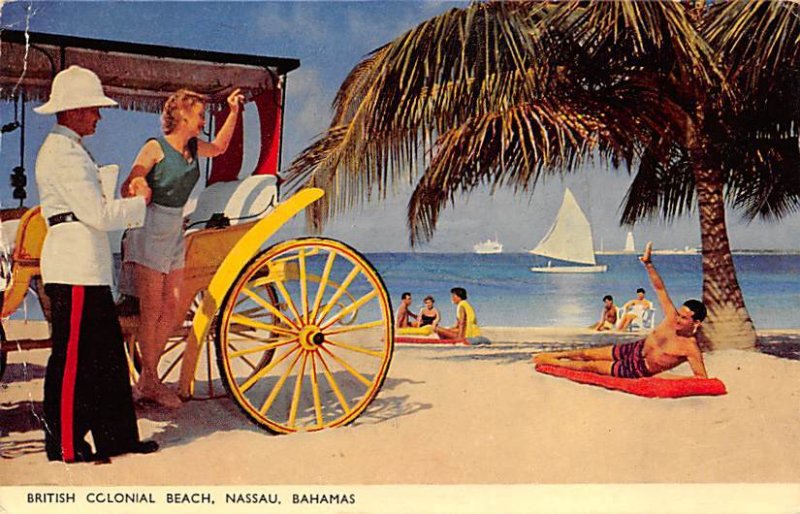 British Colonial Beach Nassau in the Bahamas 1955 