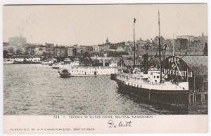 Steamer Water Front Seattle Washington 1905c postcard