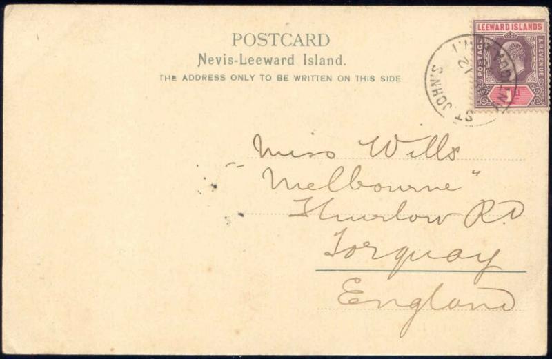 Leeward Islands, NEVIS, St. John Church Figtree (1900) Stamp