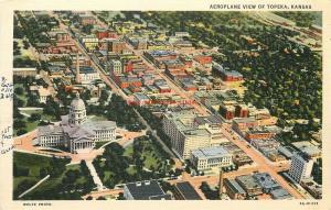 KS, Topeka, Kansas, Aeroplane View, Wolfe Photo