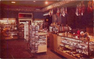 Postcard 1950s Wyoming Covey's Little America Gift Shop Interior WY24-705