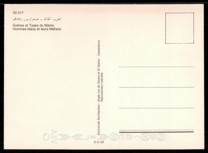 Scenes et Types du Maroc - Hommes bleus et leurs Mehara