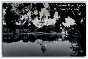 c1940's State House Pierre South Dakota SD Miller RPPC Photo Vintage Postcard