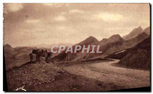 Old Postcard Route Thermal neck of Aubisque Atop The descent on Argeles