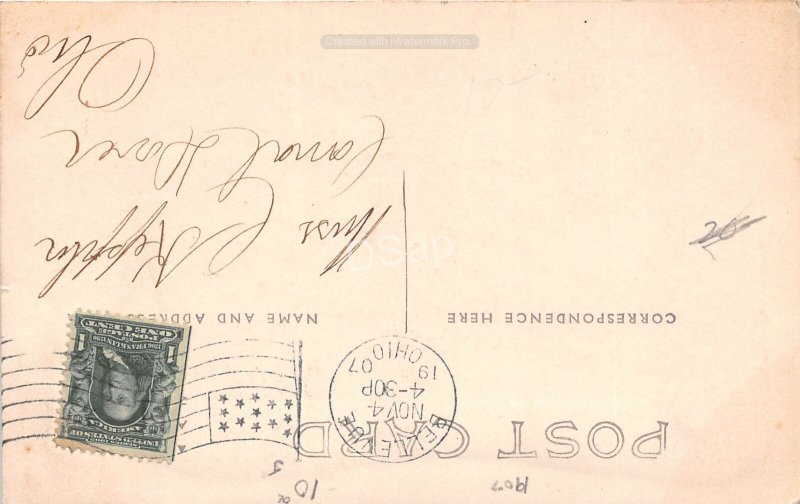 J50/ Bellevue Ohio RPPC Postcard c1910 Cemetery Graves Road  63