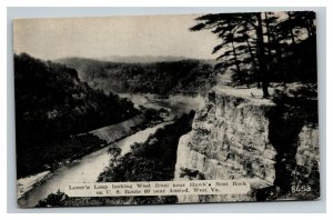 Vintage 1910's Postcard Lover's Leap Hawk's Nest US Hwy 60 Ansted West Virginia