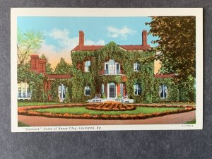 Ashland Home Of Henry Clay Lexington KY Linen Postcard H1312082243