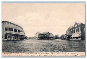 1906 Panoramic View Of The Square Gowanda New York NY, Franklin Antique Postcard