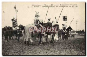 Old Postcard Compiegne festivals of Jeanne d & # 39arc (1909) The Knights Tou...