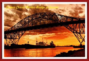 Texas, Corpus Christi - Harbor Bridge At Sunset - [TX-156X]