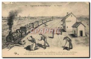 Postcard Old Train Legend of Saint Saulge the jalopy