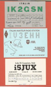 QSL AMATEUR RADIO CARDS – ITALY – 3 DIFFERENT CARDS – 1982-1987 (5)