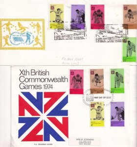 Commonwealth Olympic Games 1974 Christchurch New Zealand Telegram & 2x FDC