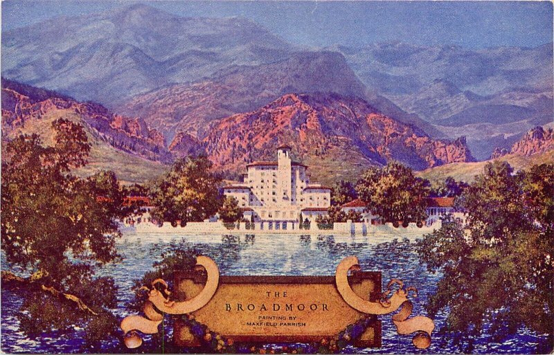 Maxfield Parrish Advertising Art Postcard; Broadmoor Hotel Colorado Springs CO