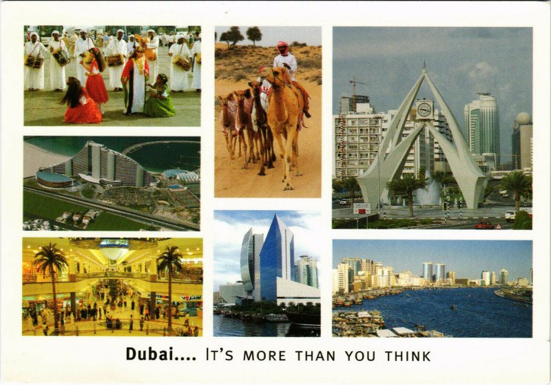 PC CPA U.A.E. , DUBAI, VIEWS OF DUBAI, REAL PHOTO POSTCARD (b16413)