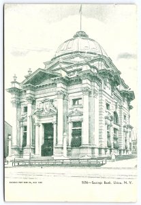 Savings Bank Utica New York NY Historical Building Landmark Postcard