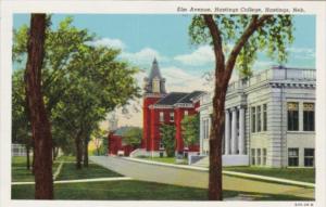 Nebraska Hastings Elm Avenue Hastings College Curteich