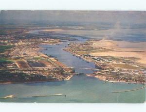 Pre-1980 AERIAL VIEW OF TOWN Corpus Christi Texas TX d4474