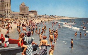 Rainbow Pier LONG BEACH, CA Surfing Beach Scene 1960 Chrome Vintage Postcard