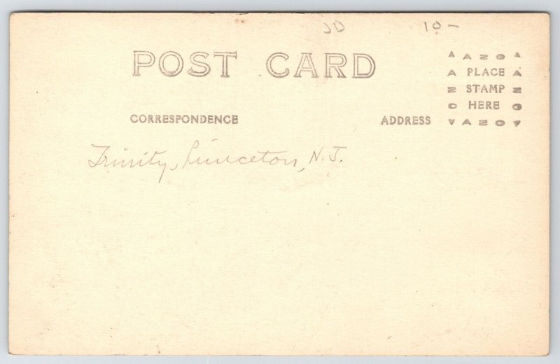 Princeton New Jersey~Stone Construction Trinity Episcopal Church~RPPC c1925