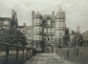 Cambridge Newnham College Entrance Gate Antique Vtg Friths Postcard Early 1900s