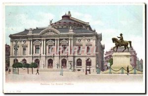 Switzerland Geneve Old Postcard the great theater