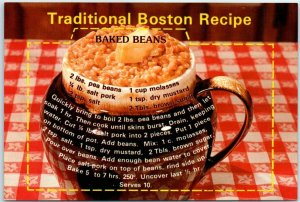 Postcard - Traditional Boston Recipe for Boston Baked Beans