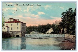 1914 Kuppingers Mill Lime Creek Mason City Iowa IA Antique Posted Postcard