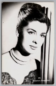 RPPC Mexican Actress Beautiful Rebeca Iturbide Portrait Photo Postcard I24