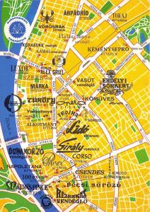 BC60266 Maps Cartes geographiques Hungaria Inner Town of Budapest